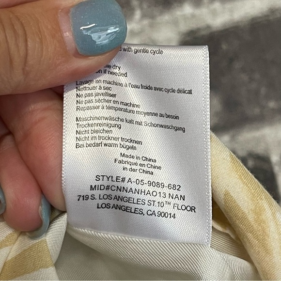 ANINE BING Candice short white tan floral pull on shorts pockets - Picture 7 of 9